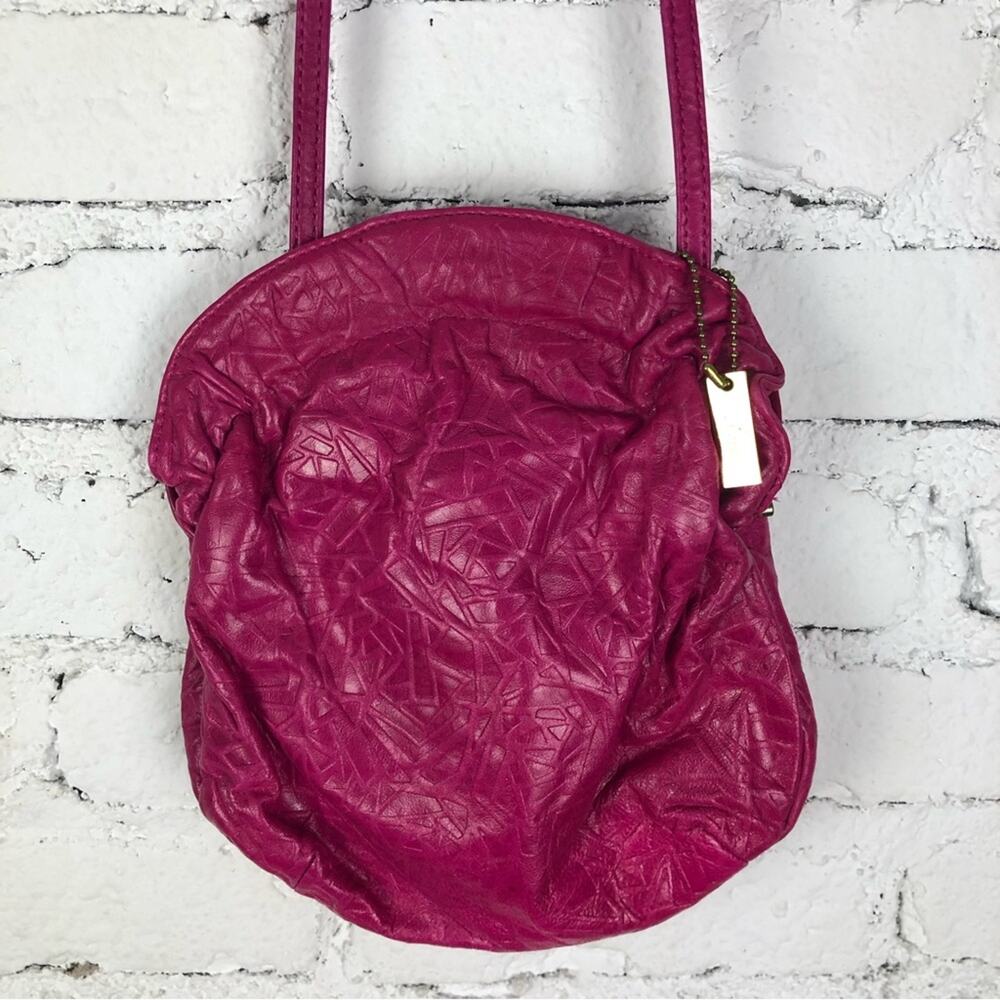 Vintage Letisse Magenta Leather Crossbody